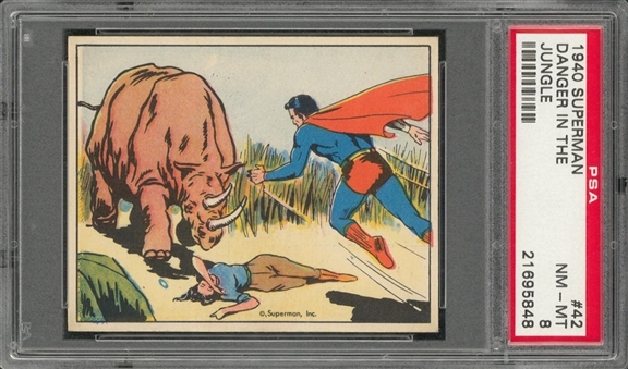 1940 R145 Gum, Inc. "Superman" #42 "Danger in the Jungle" – PSA NM-MT 8